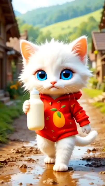 🥰red shirts Beautiful cat running 🍼 Dudi dudi dum dum #cat #cute #love #catcute #catshorts #shorts