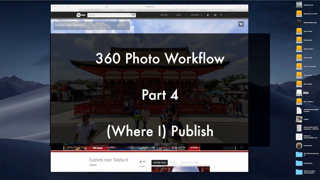 360 panoramic photo DSLR workflow part 4; Publish