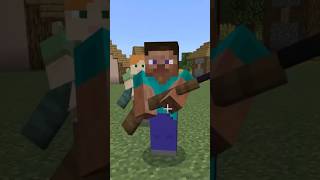 steve and alex vs pillager #minecraft