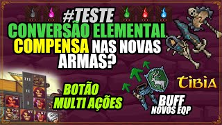 Testing elemental conversion on the new BIS weapons, Tibia