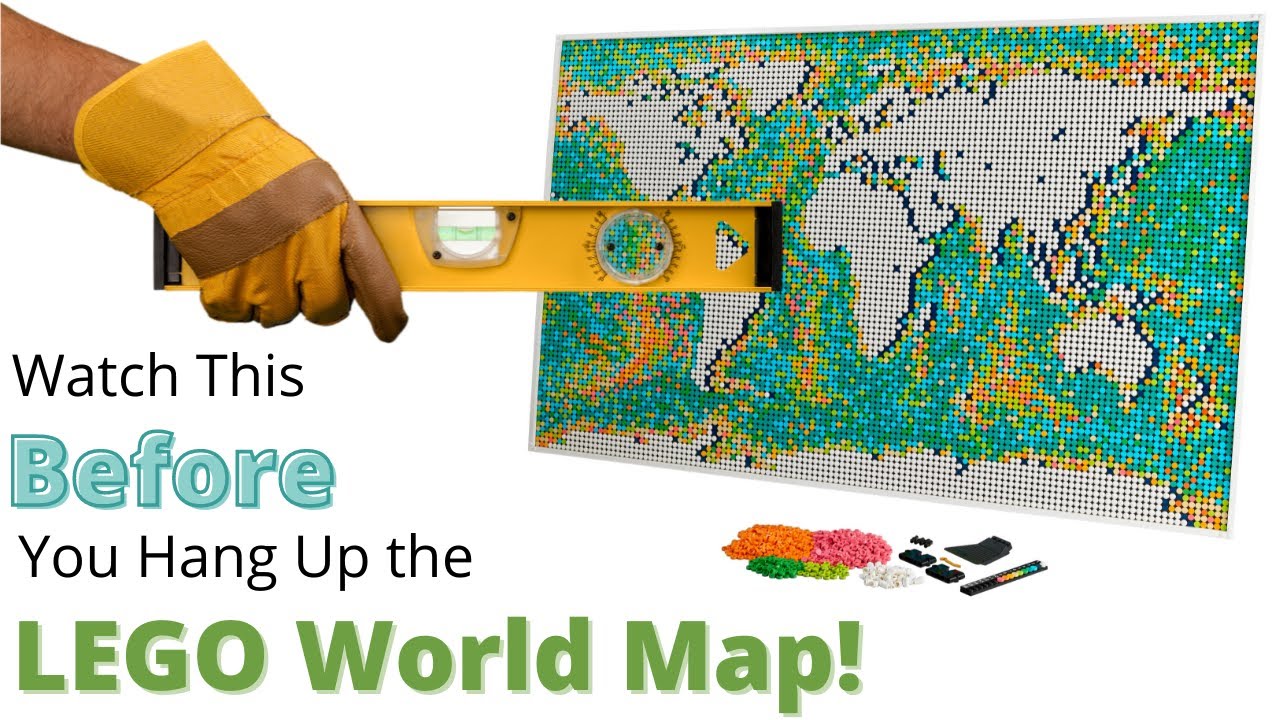 How To Hang The Lego Art World Map On The Wall Set 313 Youtube