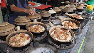 Глиняный рис с курицей - малайзийская уличная еда