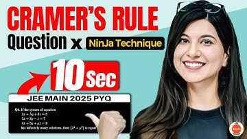 Cramer’s Rule in 10 Sec X Ninja Technique | JEE 2026 Maths | Namrata Ma’am