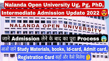 Nalanda open university Ug, Pg, intermediate, PhD admission 2022, Apply Online Admission form #nou