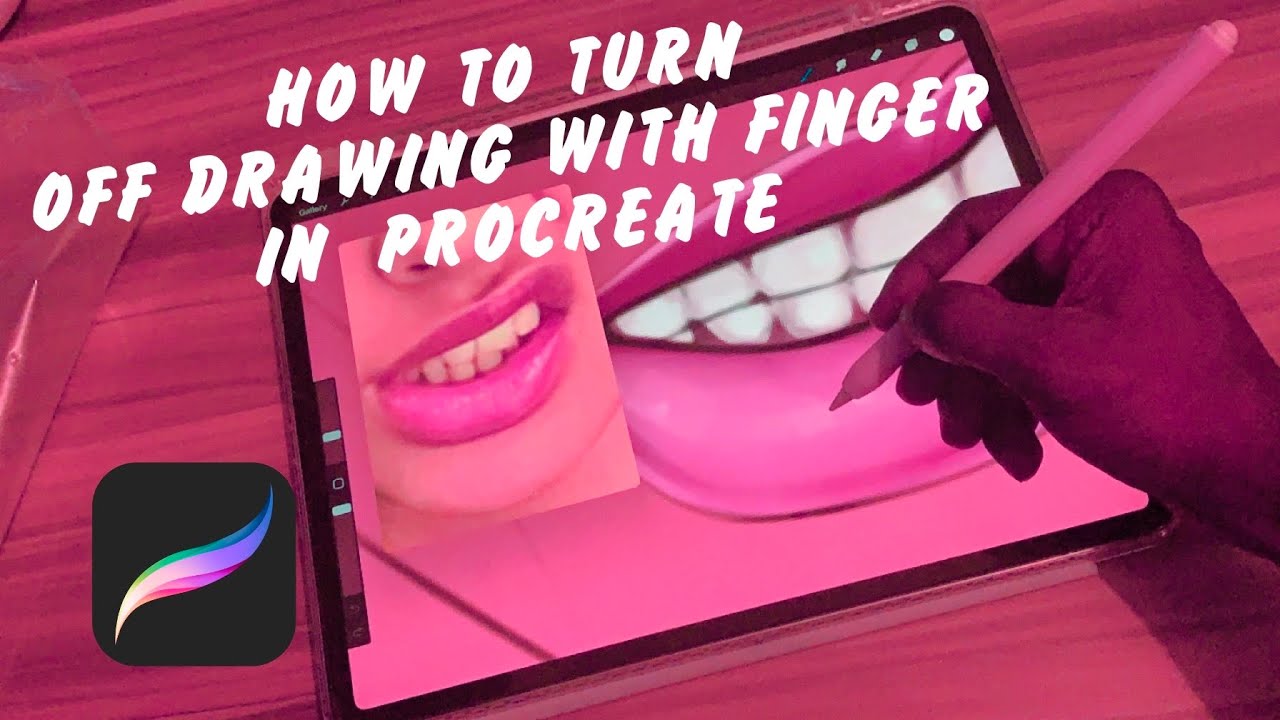 How to turn On/Turn off drawing with finger in procreate - YouTube