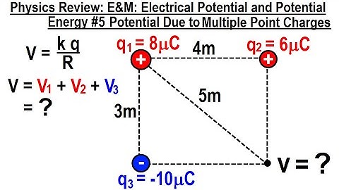 Physics Review: E&M: Electrical Potential and Potential Energy #5 P.E. Due to Multiple Point Charges