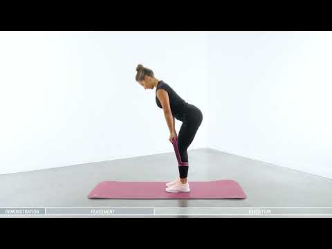 FRONTAL BENDED BUST RAISING EXERCISE with fitness band