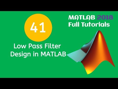41 MATLAB Beginners Tutorial  Low Pass Filter Design in MATLAB