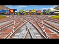 INDIAN TRAINS CROSSING EACH OTHER ON RISKY BUMPY CROSSING | Indian Trains | BeamNG.Drive -:- Train