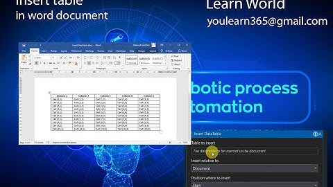 insert datatable activity in uipath RPA