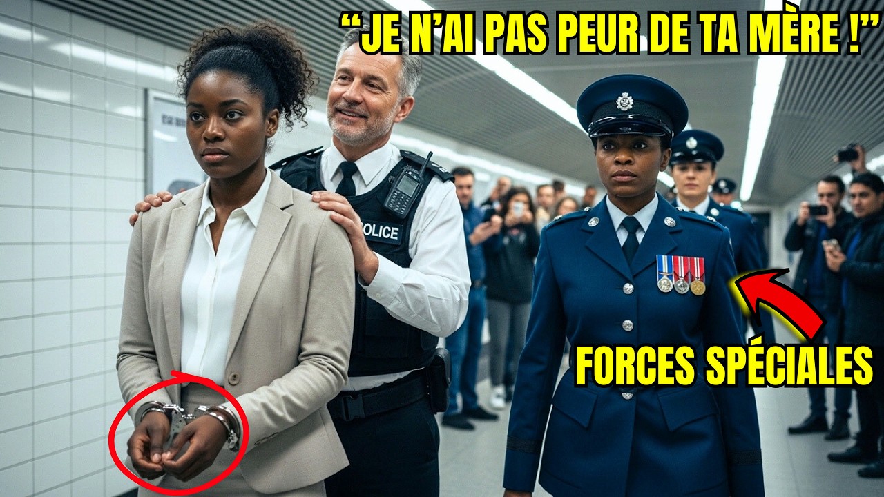 « Ta Mère ? Forces Spéciales ? » Le Policier Se Moque D’une Fille Noire… Puis Elle Arrive, Il Pâlit