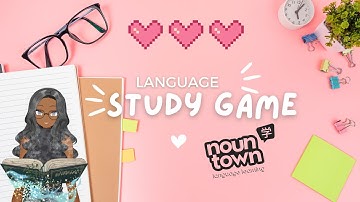 Learning/ Studying Chinese Language with "Noun Town" video game. Study with Me.