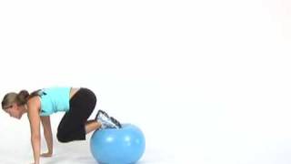 Pushup w/ Exercise Ball Toe Tuck