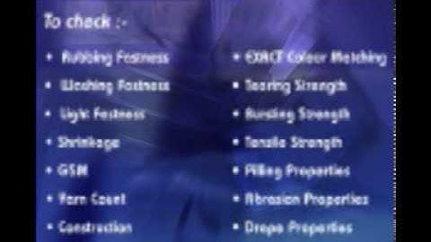 QUALITY of Paramount Textile Testing