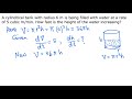 Calculus I: Related rates of Volume and height of a cylinder