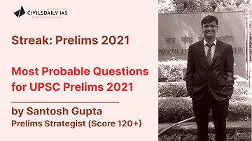 UPSC PRELIMS-2021 || Most Probable Questions for UPSC Prelims 2021