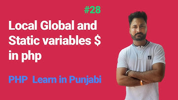 PHP Variables - Global, Local, Static Variables