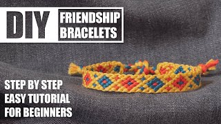 Flowers Dots Simple Diamonds Friendship Bracelets Step by Step Tutorial | Easy Tutorial for Beginner