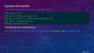 Solve the Docker Module Not Found Error: Use merge-yaml-cli Instead