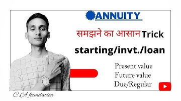 "ANNUITY"--biggest Trick ever🔥 || annuity ca foundation best trick • how to get annuity due/regular