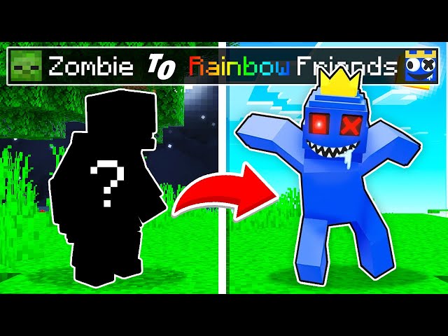 BLUE Rainbow Friends Minecraft Build Challenge #minecraft