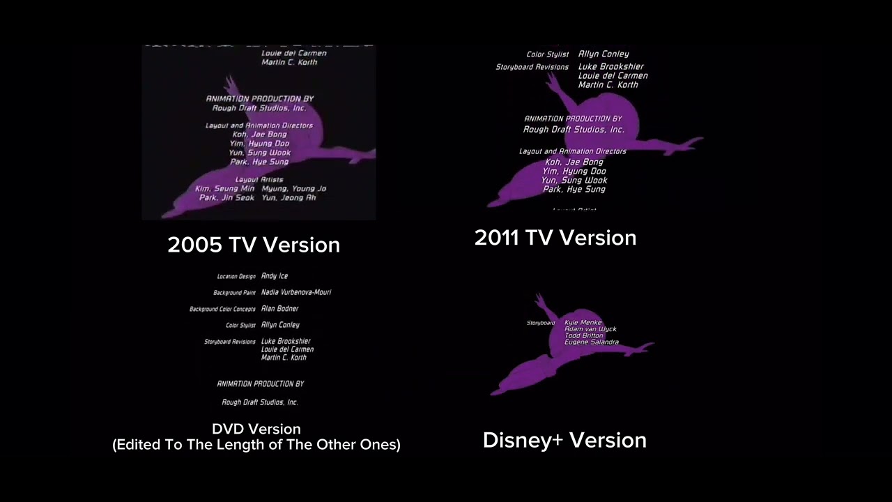 Disney’s Kim Possible Movie: So The Drama End Credits Comparison