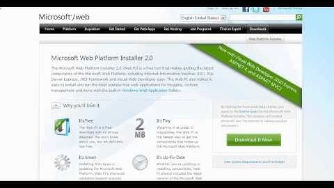 Introduction to Microsoft Web Platform Installer Part 1