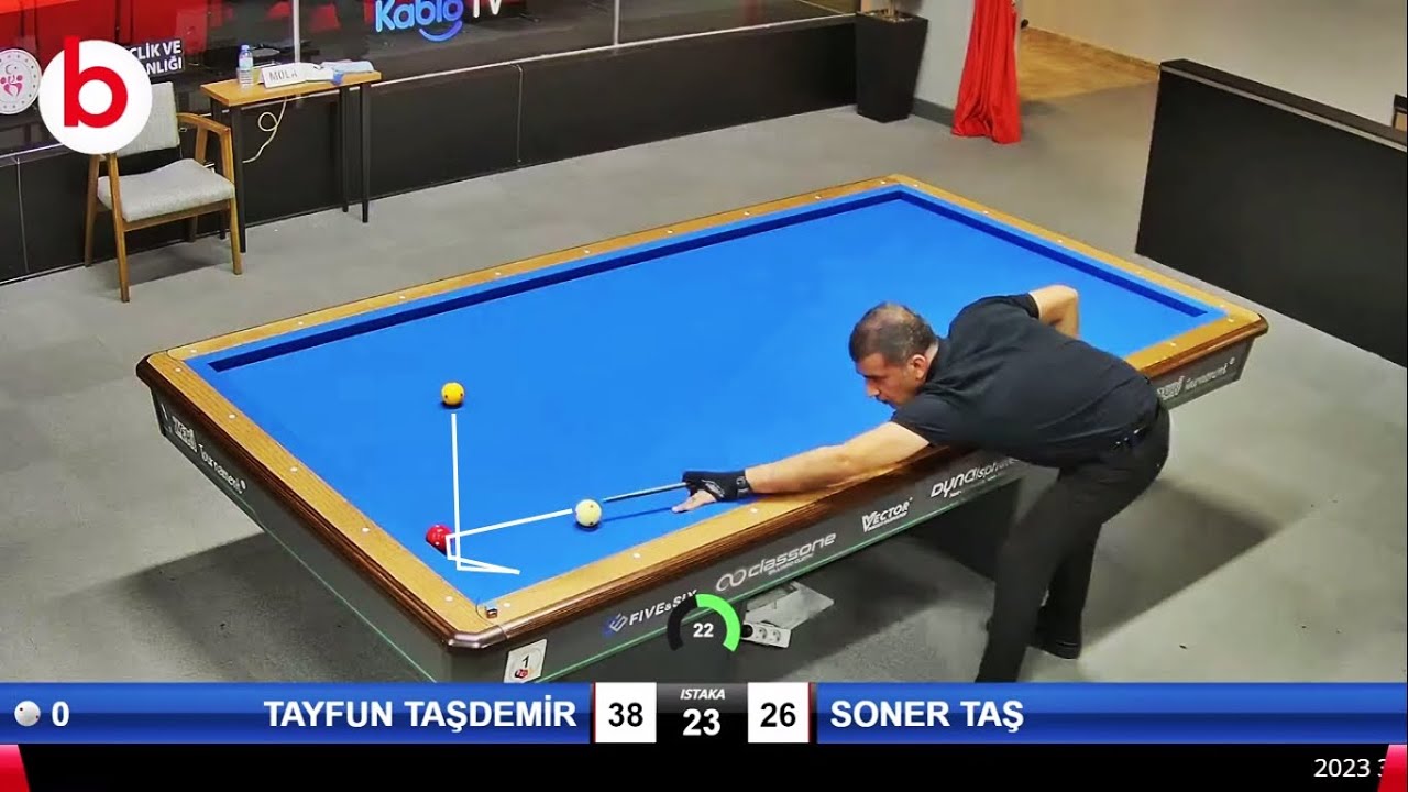 TAYFUN TAŞDEMİR vs SONER TAŞ | 3 BANT BİLARDO 1.LİG PLAY-OFF FİNAL 1/8 ANKARA - billiards