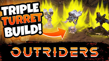 Outriders 🤖 The BEST FUN Technomancer Triple Turret AP Build  CT15 GOLD!