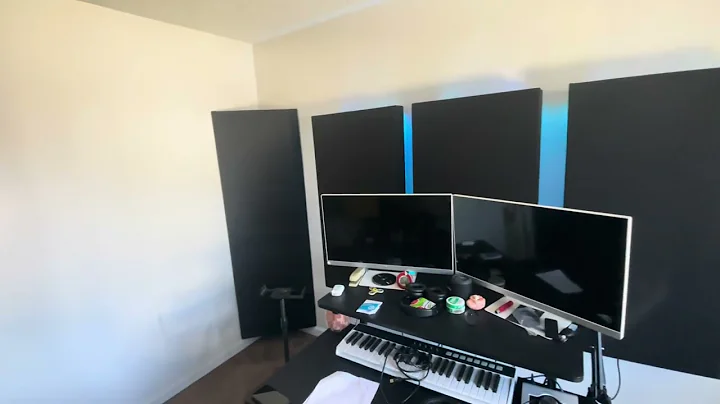 Recording Studio Progress With Our 4” & Triangle Bass Traps, Gobos, LED Strip, & A Cloud!