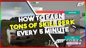 Forza Horizon 4  How to earn 20 perk point every 5 minute Fastest method in the game!!