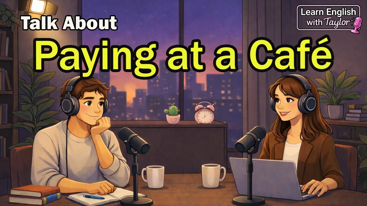 English Podcast for Beginners  : Talk About Paying at a Café | Easy A1-A2