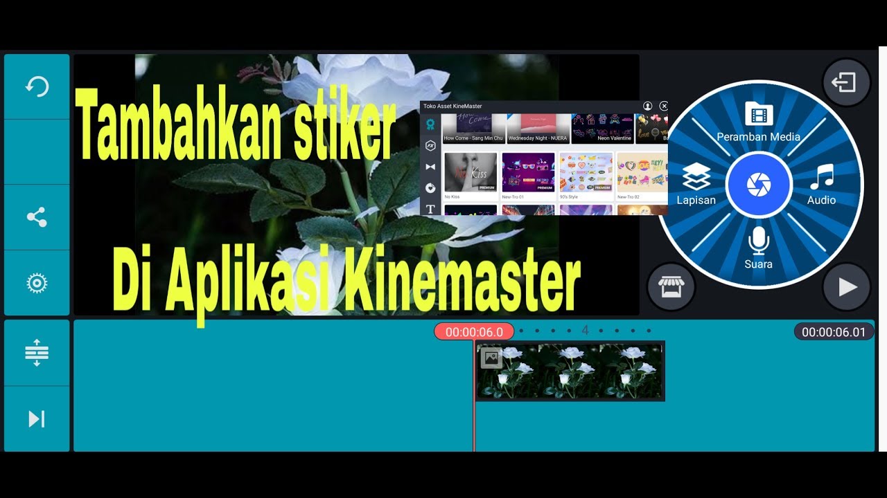 Cara menambahkan Stiker  Dan Membuat Video Di  Kinemaster  