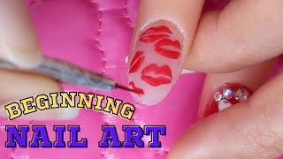 How to make nail art design for beginning /Uñas faciles