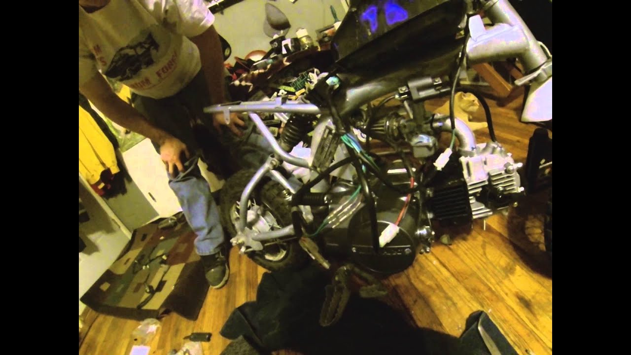 pit bike engine swap done - YouTube