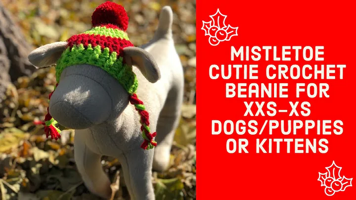 Adorable Crochet Beanie for Small Pets - Perfect for the Holidays