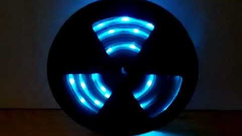 LED strip from adafruit.com in demo mode on the spool