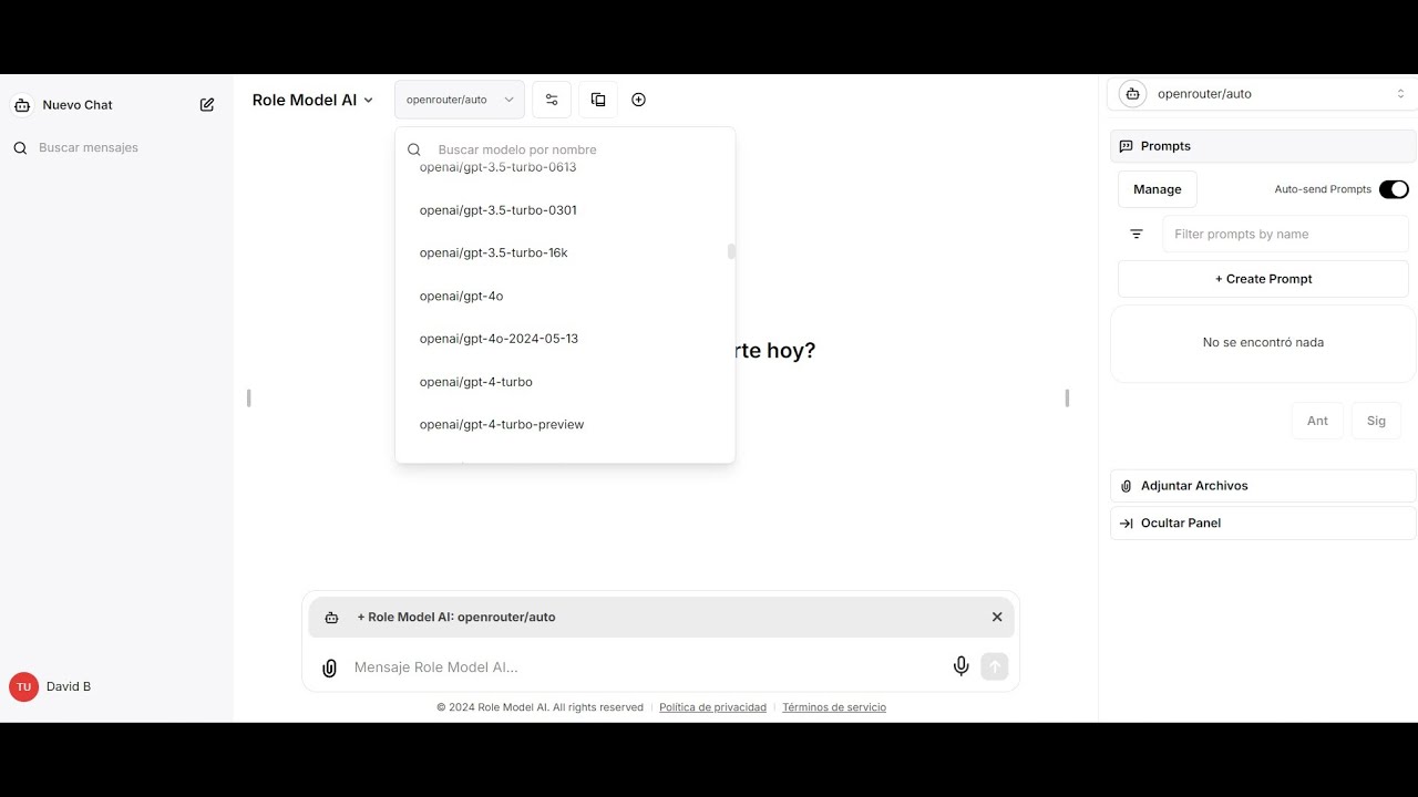 Role Model AI: Plataforma Integral de Herramientas y Modelos de Lenguaje de IA de Primer Nivel.