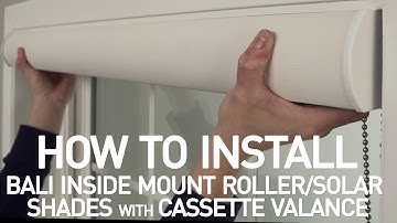 How to Install Bali® Solar  Roller Shades with Cord Loop & Cassette Valance - Inside Mount