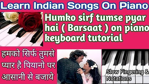 Humko Sirf Tumse Pyar Hai | Piano Tutorial | Barsaat | Learn With Slow Fingering | Keyboard Tutorial