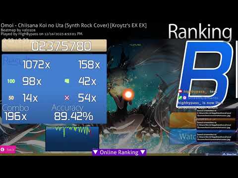 Chiisana Koi no Uta (Synth Rock Cover) [Kroytz's EX EX] 8.12* pass