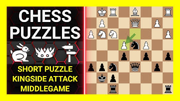 Chess Puzzles to Practice. Themes: Short puzzle, Kingside attack, Middlegame. Learn Chess
