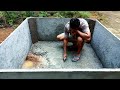 How to make a cement fish tank for fish farming - step by step