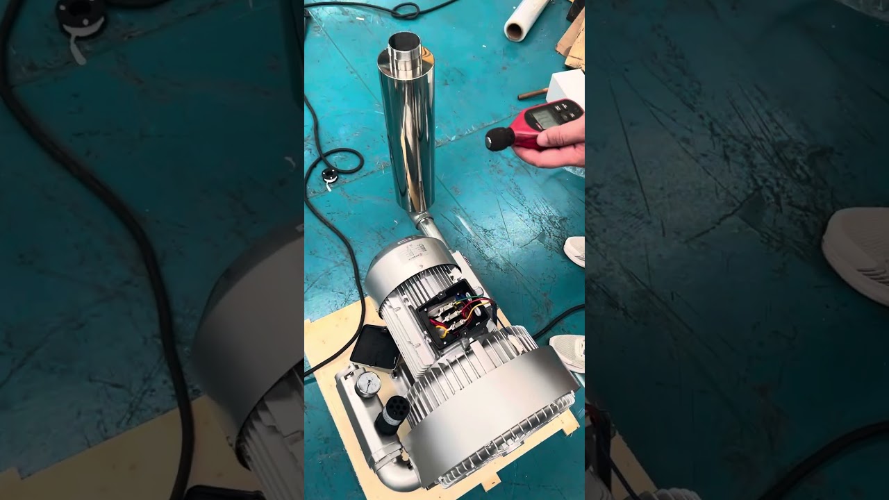 Decibel value of vacuum pump with silencer