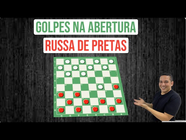 Jogo de Damas - Encontre o Golpe na Abertura Russa 