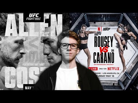 UFC FIGHT NIGHT ALLEN VS COSTA - MVP MMA ROUSEY VS CARANO - FIGHT COMPANION & REACTIONS