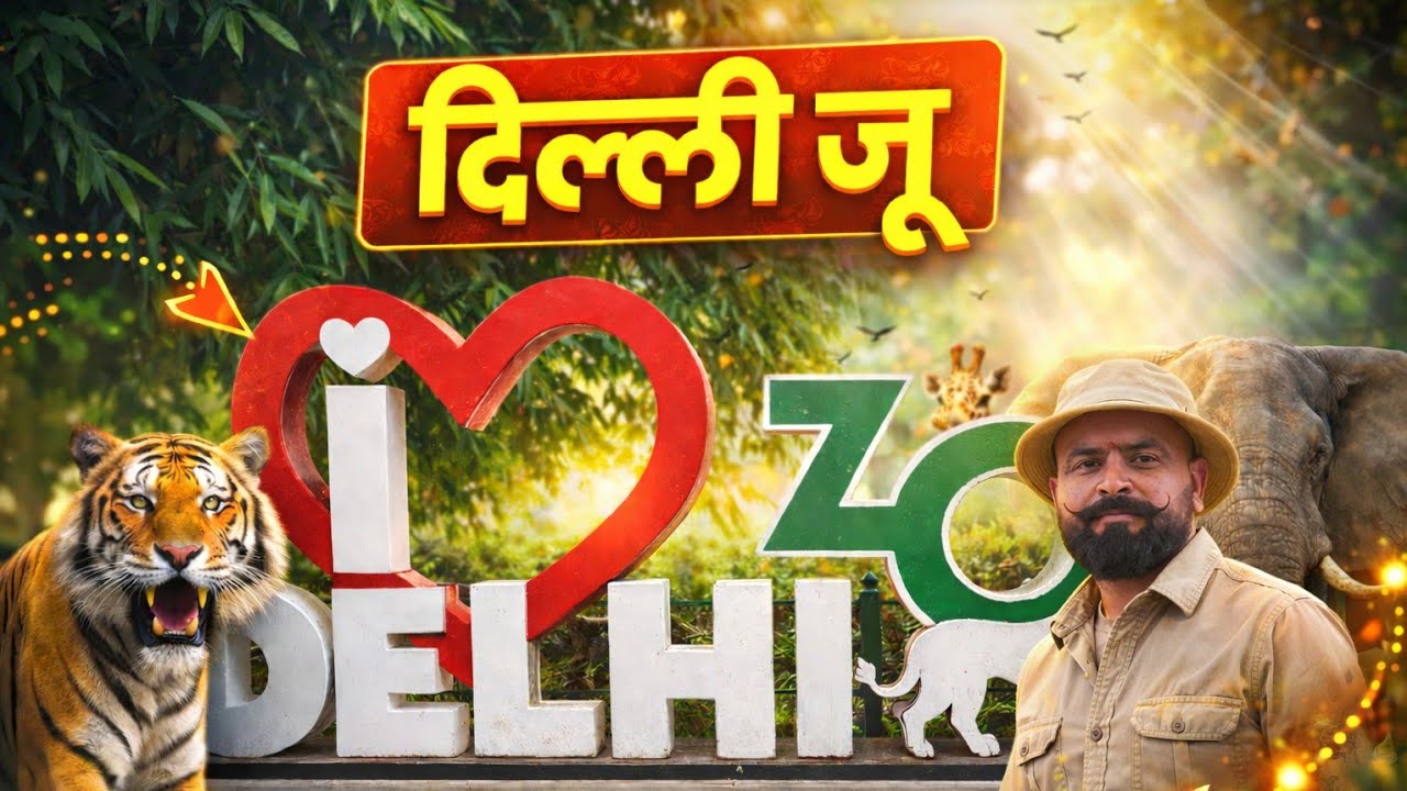 Delhi Zoo Full Tour 2025 🐅🦁 | White Tiger Lion, Deer & Rare Animals | National Zoological Park Delhi