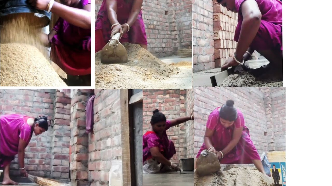 আমি কিভাবে ঘরের মেঝে করলাম #পুরো ভিডিওটা দেখতে থাকো 🥰