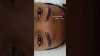 Microblading fresh eyebrows