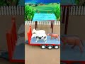 Diy mini tractor video mini water pump science project #ytshorts #tractor #cartoon #cats #animals